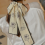 Wholesale Custom Large Silk Trendy Scrunchy Twilly Scarves Hair Ties